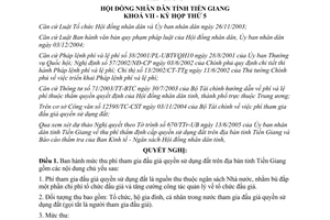 Nghị quyết 50/2005/NQ-HĐND thu phí tham gia đấu giá quyền sử dụng đất
