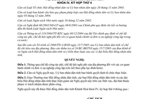 Nghị quyết 18/2005/NQ-HĐND4 chế độ công tác phí hội nghị phí Khánh Hòa