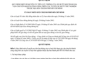 Quyết định 3653/QĐ-UBND  quyền ưu tiên lưu thông xe buýt