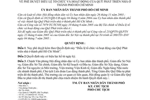 Quyết định 128/2005/QĐ-UBND Điều lệ tổ chức hoạt động Quỹ Phát triển nhà ở thành phố Hồ Chí Minh