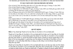 Quyết định 130/2005/QĐ-UBND thành lập Thanh tra Ủy ban Dân số, Gia đình và Trẻ em thành phố