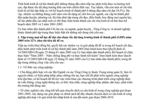 Chỉ thị 20/2005/CT-UBND chỉ đạo, điều hành thực hiện kế hoạch kinh tế-xã hội thành phố năm 2005