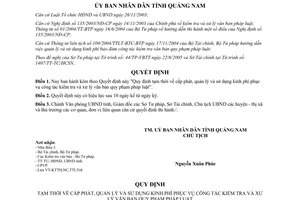 Quyết định 54/2005/QĐ-UB cấp phát quản lý kinh phí kiểm tra xử lý văn bản pháp luật Quảng Nam