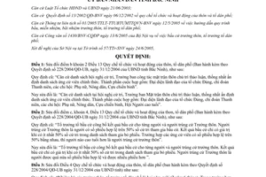 Quyết định 93/2005/QĐ-UB sửa đổi Quy chế tổ chức hoạt động thôn tổ dân phố Bắc Ninh