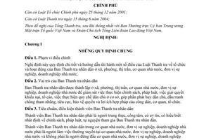 Nghị định 99/2005/NĐ-CP hướng dẫn Luật Thanh tra về tổ chức hoạt động Ban Thanh tra nhân dân