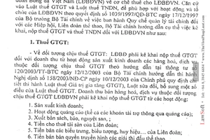 Công văn 10186/BTC-TCT Quy chế quản lý tài chính Hiệp hội, Liên đoàn thể thao