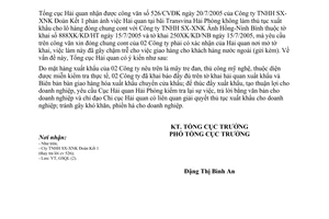 Công văn 3255/TCHQ/GSQL thủ tục hải quan hàng đóng chung cont. xuất khẩu