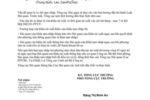 Công văn 3343/TCHQ-GSQL quản lý xe ôtô tạm nhập