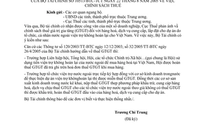 Công văn 10513/BTC-TCT chính sách thuế