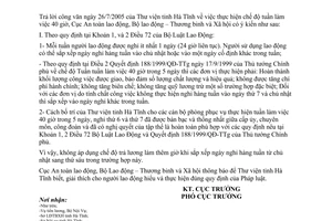 Công văn 189/ATLĐ-CSQP thực hiện chế độ tuần làm việc 40 giờ , Cục An toàn lao động