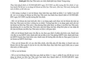 Công văn 1500/KBNN-KT hướng dẫn mở sử dụng tài khoản tại Kho bạc Nhà nước