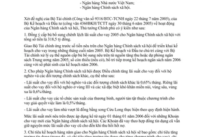 Công văn 1212/TTg-KTTH năm 2005 xử lý vấn đề hoạt động Ngân hàng Chính sách Xã hội
