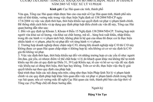 công văn 3480/tchq-pc ngày 30 tháng 8 năm 2005 xử lý vi phạm