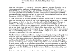 Công văn 10945/BTC-TCT chuyển Công ty Nhà nước thành Công ty cổ phần