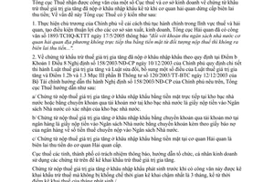 Công văn 2988 TCT/PCCS chứng từ khấu trừ thuế giá trị gia tăng đã nộp ở khâu nhập khẩu