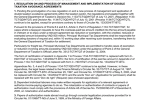 Official Dispatch No. 9958/BTC-TCT of August 09, 2005, re Guiding The implementation of circular No. 133/2004/TT-BTC