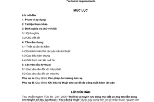 Tiêu chuẩn ngành TCN 68-231:2005 về thiết bị vô tuyến lưu động mặt đất có ăng ten liền dùng cho truyền số liệu (và thoại) yêu cầu kỹ thuật do Bộ Bưu chính Viễn thông ban hành