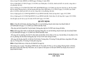 Quyết định 99/2005/QĐ-UB sửa đổi 229/2004/QĐ-UB phụ cấp cán bộ không chuyên trách Bắc Ninh