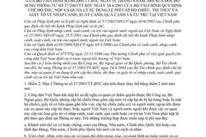 Thông tư 60/2005/TT-BTC chế độ thu nộp quản lý sử dụng lệ phí cấp hộ chiếu thị thực giấy tờ nhập cảnh xuất cảnh quá cảnh cư trú Việt Nam