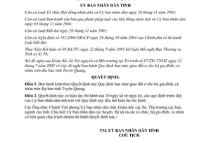 Quyết định 66/2005/QĐ-UBND hạn mức giao đất ở cho hộ gia đình, cá nhân