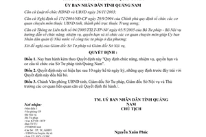 Quyết định 57/2005/QĐ-UBND chức năng quyền hạn và cơ cấu tổ chức Sở Tư pháp Quảng Nam