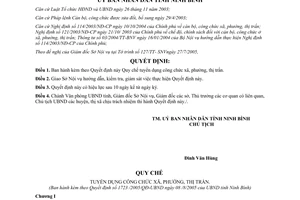 Quyết định 1723/2005/QĐ-UBND Quy chế tuyển dụng công chức xã phường thị trấn Ninh Bình