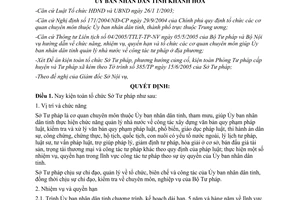 Quyết định 60/2005/QĐ-UBND kiện toàn tổ chức Sở Tư pháp