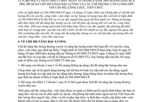 Thông tư 83/2005/TT-BNV hướng dẫn sửa đổi chế độ nâng bậc lương phụ cấp lương cán bộ, công nhân viên chức