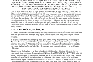 Thông tư 79/2005/TT-BNV hướng dẫn chuyển xếp lương cân đối CBCNVC thay đổi công việc công tác LLVT cơ yếu CTNN làm việc CQNN đơn vị sự nghiệp NN