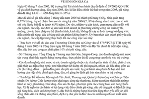 Chỉ thị 21/2005/CT-UBND bình ổn giá cả địa bàn thành phố Hồ Chí Minh