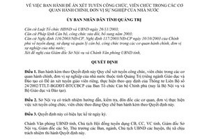 Quyết định 1864/2005/QĐ-UBND Đề án xét tuyển công, viên chức