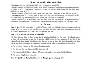 Quyết định 1820/QĐ-UBND sửa đổi Quyết định số 425/2005/QĐ-UB ngày 11/3/2005