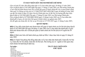 Quyết định 152/2005/QĐ-UBND điều chỉnh định mức khoán biên chế quản lý hành chính của Sở Du lịch