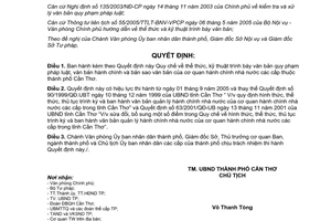 Quyết định 56/2005/QĐ-UBND Quy chế thể thức kỹ thuật trình bày văn bản quy phạm