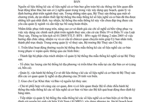 Chỉ thị 08/2005/CT-BTS triển khai hoạt động thu mẫu thống kê số liệu nghề cá cơ bản