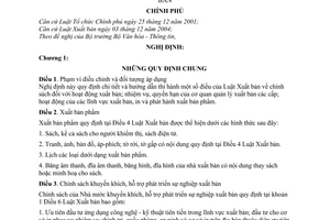 Nghị định 111/2005/NĐ-CP hướng dẫn Luật xuất bản