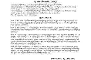 Quyết định 26/2005/QĐ-BGDĐT Kỷ niệm chương Vì sự nghiệp giáo dục