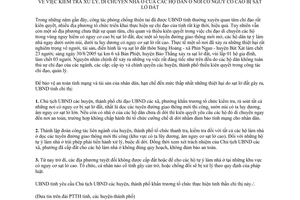 Chỉ thị 21/CT-UBND năm 2005 kiểm tra xử lý di chuyển nhà ở  nguy cơ bị sạt lở