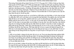 Chỉ thị 01/2005/CT-CA công tác đấu tranh phòng chống tội phạm hình sự ngành tòa án nhân dân tình hình hiện nay