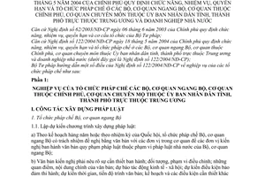 Thông tư 07/2005/TT-BTP quy định chức năng nhiệm vụ quyền hạn tổ chức pháp chế Bộ cơ quan ngang Bộ thuộc Chính phủ chuyên môn UBND cấp Tỉnh DNNN