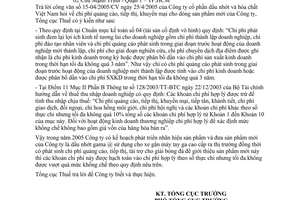 Công văn 3069/TCT-PCCS chi phí quảng cáo, tiếp thị, khuyến mại