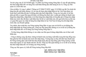 Công văn 3656/TCHQ-KTTT không thu thuế nhập khẩu hàng hóa xuất khẩu không đạt chất lượng bị trả về