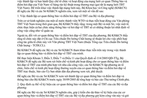 Công văn 2374/BKHCN-TĐC thành lập mạng lưới TBT Việt Nam