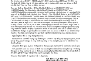 Công văn 3238TCT-PCCS khấu trừ thuế giá trị gia tăng, trích khấu hao tài sản cố định trên đất thuế