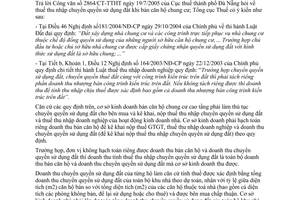 Công văn 3260/TCT-PCCS thuế thu nhập chuyển quyền sử dụng đất khi bán căn hộ chung cư