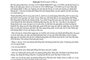 Công văn 1907/BXD-HTĐT góp ý Báo cáo Nghiên cứu tiền khả thi (Báo cáo đầu tư) Dự án vệ sinh môi trường TP Duyên hải-Tiểu dự án TP. Đồng Hới,Quãng Bình