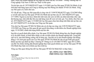 Công văn 3924/TCHQ-KTTT giá tính thuế mặt hàng rượu