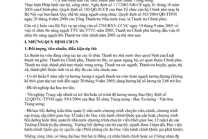 Công văn 1754/TTCP hướng dẫn tổ chức thi nâng ngạch TTV lên TTVC năm 2005