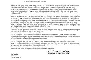 Công văn 3983/TCHQ-KTTT báo cáo thanh khoản tờ khai NSXXK