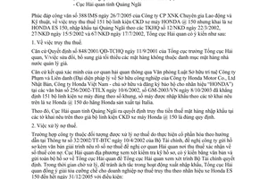 Công văn 3986/TCHQ-KTSTQ truy thu thuế xe máy NK.